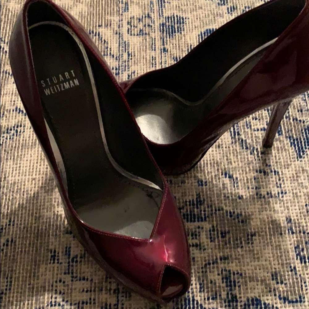 Dark Red Stuart Weizman Pumps